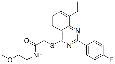 (9ci)-2-[[8-乙基-2-(4-氟苯基)-4-喹唑啉]硫代]-n-(2-甲氧基乙基)-乙酰胺結(jié)構(gòu)式_606134-08-1結(jié)構(gòu)式