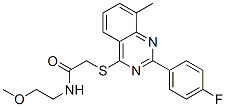 (9ci)-2-[[2-(4-氟苯基)-8-甲基-4-喹唑啉]硫代]-n-(2-甲氧基乙基)-乙酰胺結(jié)構(gòu)式_606134-66-1結(jié)構(gòu)式