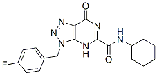 (9ci)-n-環(huán)己基-3-[(4-氟苯基)甲基]-4,7-二氫-7-氧代-3H-1,2,3-噻唑并[4,5-d]嘧啶-5-羧酰胺結(jié)構(gòu)式_606135-03-9結(jié)構(gòu)式