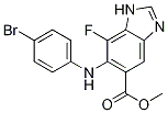 Methyl6-((4-bromophenyl)amino)-7-fluoro-1h-benzo[d]imidazole-5-carboxylate Structure,606143-93-5Structure