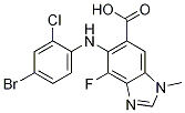 5-((4-Bromo-2-chlorophenyl)amino)-4-fluoro-1-methyl-1h-benzo[d]imidazole-6-carboxylicacid Structure,606144-04-1Structure