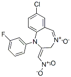 7-Chloro-1,3dihydro-5-fluorophenyl-2-nitro-methylene-2h-1,4-benzodiazepine-4-oxide Structure,60656-76-0Structure