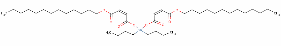 (Z,Z)-6,6-二丁基-4,8,11-三氧代-5,7,12-三氧雜-6-錫雜二十五碳-2,9-二烯酸十三烷基酯結(jié)構(gòu)式_60659-61-2結(jié)構(gòu)式