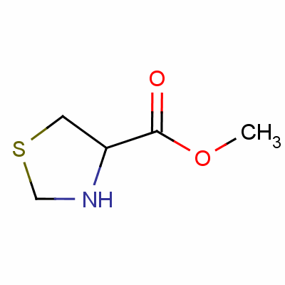 噻唑烷-4-羧酸甲酯結(jié)構(gòu)式_60667-24-5結(jié)構(gòu)式