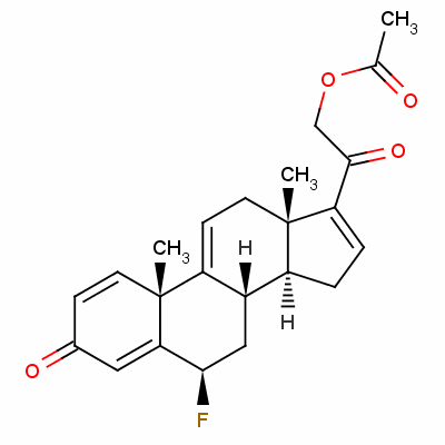 6Beta-fluoro-21-hydroxypregna-1,4,9(11),16-tetraene-3,20-dione 21-acetate Structure,60864-52-0Structure