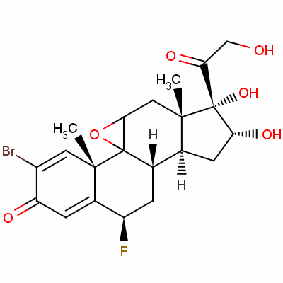 2-Bromo-9beta,11beta-epoxy-6beta-fluoro-16alpha,17,21-trihydroxypregna-1,4-diene-3,20-dione Structure,60864-70-2Structure