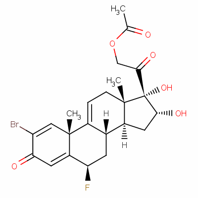 2-Bromo-6beta-fluoro-16alpha,17,21-trihydroxypregna-1,4,9(11)-triene-3,20-dione 21-acetate Structure,60864-73-5Structure