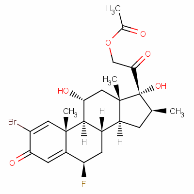 2-Bromo-6beta-fluoro-11alpha,17,21-trihydroxy-16beta-methylpregna-1,4-diene-3,20-dione 21-acetate Structure,60864-74-6Structure