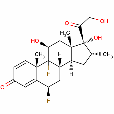 6Beta,9-difluoro-11beta,17,21-trihydroxy-16alpha-methylpregna-1,4-diene-3,20-dione Structure,60895-22-9Structure