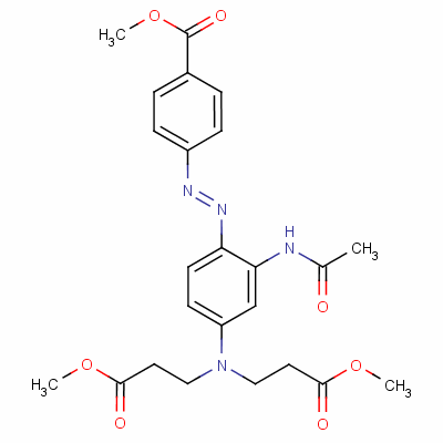 Methyl 4-[[2-(acetylamino)-4-[bis(3-methoxy-3-oxopropyl)amino]phenyl ]azo]benzoate Structure,61038-97-9Structure