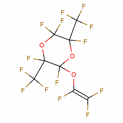 2,2,3,5,6-Pentafluoro-3,6-bis(trifluoromethyl)-5-[(trifluorovinyl)oxy]-1,4-dioxane Structure,61097-79-8Structure