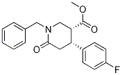 Cis 1-benzyl-4-(4-fluorophenyl)-6-oxopiperidine-3-carboxylic acid methyl ester Structure,612095-73-5Structure