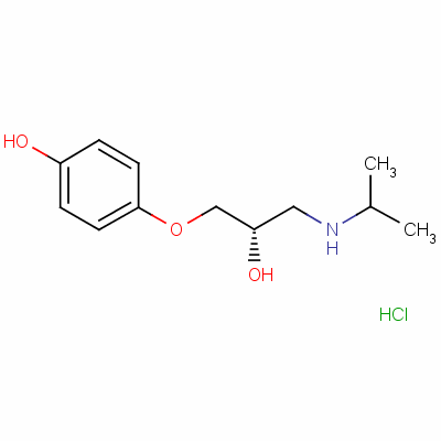 (S)-4-[2-羥基-3-[(1-甲基乙基)氨基]丙氧基]苯酚鹽酸鹽結(jié)構(gòu)式_61260-05-7結(jié)構(gòu)式