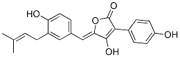 4-羥基-5-[(Z)-[4-羥基-3-(3-甲基-2-丁烯)苯基]亞甲基]-3-(4-羥基苯基)呋喃-2(5H)-酮結(jié)構(gòu)式_61370-80-7結(jié)構(gòu)式