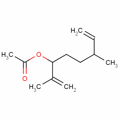 1-Isopropenyl-4-methylhex-5-enyl acetate Structure,61382-99-8Structure