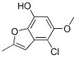 4-Chloro-7-hydroxy-5-methoxy-2-methylbenzofuran Structure,61391-65-9Structure