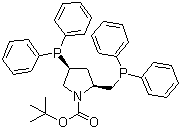 (2S,4S)-(-)-N-BOC-4-Diphenylphosphino-2-diphenylphosphinomethyl-pyrrolidine Structure,61478-28-2Structure