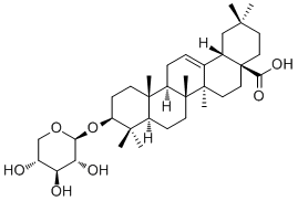 齊墩果酸-3-O-BETA-D-氧基吡喃木糖苷結(jié)構(gòu)式_61617-29-6結(jié)構(gòu)式