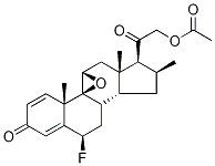 (6alpha,9beta,11beta,16alpha)-21-(乙酰氧基)-9,11-環(huán)氧-6-氟-16-甲基-孕甾-1,4-二烯-3,20-二酮結(jié)構(gòu)式_61618-91-5結(jié)構(gòu)式