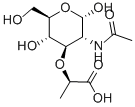 2-Acetamido-2-deoxy-3-o-[d-1-carboxyethyl]-d-glucopyranose Structure,61633-75-8Structure