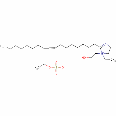 1-Ethyl-2-(8-heptadecenyl)-4,5-dihydro-1-(2-hydroxyethyl)-1h-imidazolium ethyl sulphate Structure,61741-09-1Structure