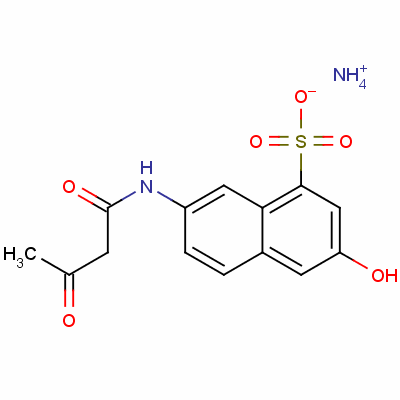 Ammonium 7-[(1,3-dioxobutyl)amino]-3-hydroxynaphthalene-1-sulphonate Structure,61750-18-3Structure