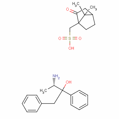 (2-羥基-1-甲基-2,3-二苯基丙基)銨(1S)-2-氧代樟腦烷-10-磺酸酯結(jié)構(gòu)式_61791-79-5結(jié)構(gòu)式