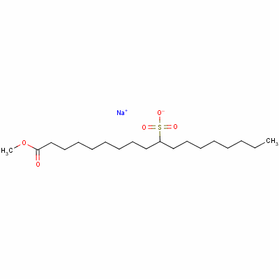 1-甲基-10-磺基硬脂酸鈉結(jié)構(gòu)式_61791-91-1結(jié)構(gòu)式