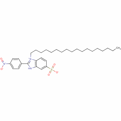 2-(4-Nitrophenyl)-1-octadecyl-1h-benzimidazole-5-sulphonic acid Structure,61813-45-4Structure