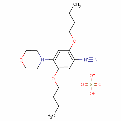 2,5-Dibutoxy-4-(morpholin-4-yl)benzenediazonium hydrogen sulphate Structure,61813-49-8Structure