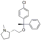 (-)-(2S)-2-[2-(αs)-(4-chlorophenyl-α-methyl-α-phenylbenzyloxy)ethyl ]-1-methylpyrrolidine Structure,61826-27-5Structure