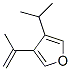 (9CI)-3-(1-甲基乙烯)-4-(1-甲基乙基)-呋喃結(jié)構(gòu)式_61838-58-2結(jié)構(gòu)式