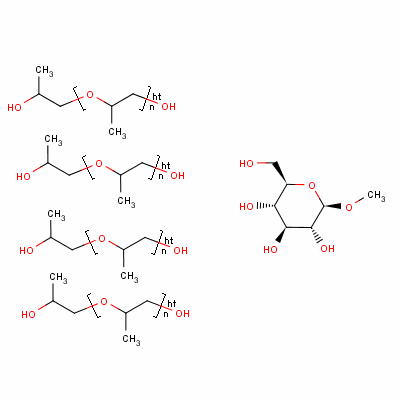 α-氫-ω-羥基-聚[氧代(甲基-1,2-亞乙基)]與甲基-β-D-吡喃葡糖苷(4:1)的醚化物結(jié)構(gòu)式_61849-72-7結(jié)構(gòu)式