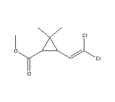 Methyl 3-(2,2-dichlorovinyl)-2,2-dimethyl-(1-cyclopropane)carboxylate Structure,61898-95-1Structure