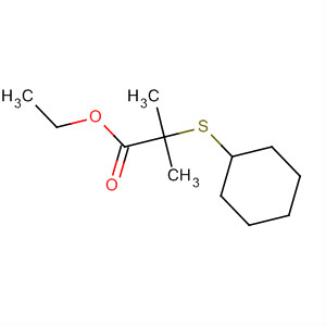 2-(環(huán)己基硫代)-2-甲基丙酸乙酯結(jié)構(gòu)式_62034-54-2結(jié)構(gòu)式