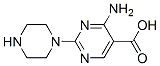 4-Amino-2-(1-piperazinyl )-5-pyrimidinecarboxylic acid Structure,62122-78-5Structure