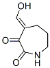 1H-azepine-2,3-dione, tetrahydro-4-(hydroxymethylene)- (9ci) Structure,62205-90-7Structure