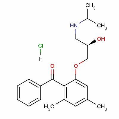 (Rs)-2-(2-hydroxy-3-isopropylaminopropoxy)-4,6-dimethylbenzophenone hydrochloride Structure,62261-89-6Structure