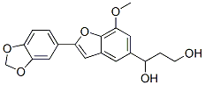 (-)-1-[2-(1,3-Benzodioxol-5-yl)-7-methoxybenzofuran-5-yl ]-1,3-propanediol Structure,62306-72-3Structure