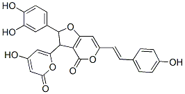 2-(3,4-二羥基苯基)-2,3-二氫-3-(4-羥基-2-氧代-2H-吡喃-6-基)-6-[2-(4-羥基苯基)乙烯基]-4H-呋喃并[3,2-c]吡喃-4-酮結(jié)構(gòu)式_62350-92-9結(jié)構(gòu)式