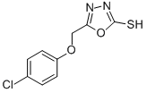 5-[(4-Chlorophenoxy)methyl]-1,3,4-oxadiazole-2-thiol Structure,62382-85-8Structure