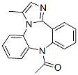 9-Acetyl-3-methyl-9h-dibenz[b,f]imidazo[1,2-d][1,4]diazepine Structure,62538-94-7Structure