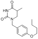 Dihydro-1-((4-butoxyphenyl)methyl)-5-methyl-2,4(1h,3h)-pyrimidinedione Structure,62554-14-7Structure