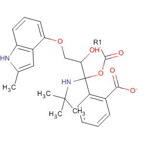 (R)-1-[(1,1-二甲基乙基)氨基]-3-[(2-甲基-1H-吲哚-4-基)氧基]-2-丙醇苯甲酸(酯)結(jié)構(gòu)式_62697-43-2結(jié)構(gòu)式