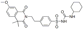 3-環(huán)己基 -1-[4-[2-(7-甲氧基-4,4-二甲基-1,3-二氧代-異喹啉-2-基)乙基]苯基]磺?；?脲結構式_62783-47-5結構式