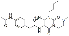  4-(乙?；被?-n-[6-氨基-1-丁基-1,2,3,4-四氫-3-(2-甲氧基乙基)-2,4-二氧代-5-嘧啶]-苯乙酰胺結構式_628279-21-0結構式