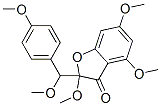 2,4,6-Trimethoxy-2-[methoxy(4-methoxyphenyl)methyl]benzofuran-3(2h)-one Structure,62849-18-7Structure