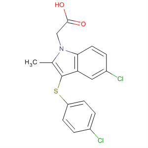 5-Chloro-3-[(4-chlorophenyl)thio]-2-methyl-1h-indole-1-acetic acid Structure,628736-21-0Structure