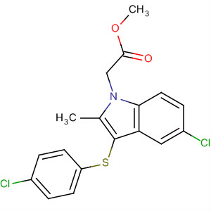 5-Chloro-3-[(4-chlorophenyl)thio]-2-methyl-1h-indole-1-acetic acid methyl ester Structure,628736-23-2Structure