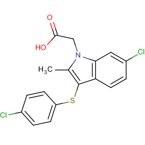 6-Chloro-3-[(4-chlorophenyl)thio]-2-methyl-1h-indole-1-acetic acid Structure,628736-24-3Structure